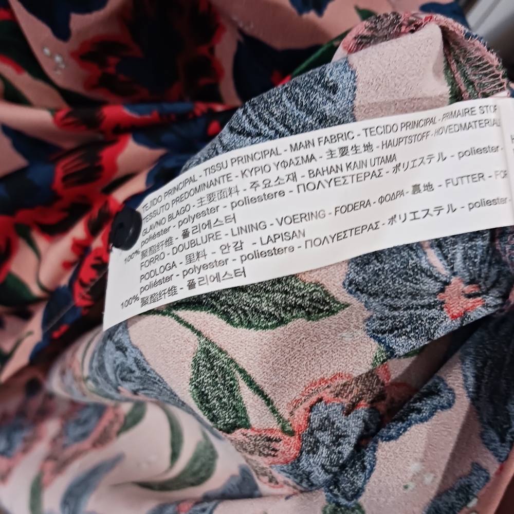ZARA Trafaluc Wrap Floral Midi Dress Long Sleeve - Picture 11 of 12